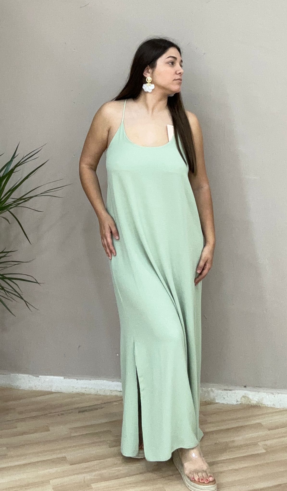 VESTIDO LISO LARGO